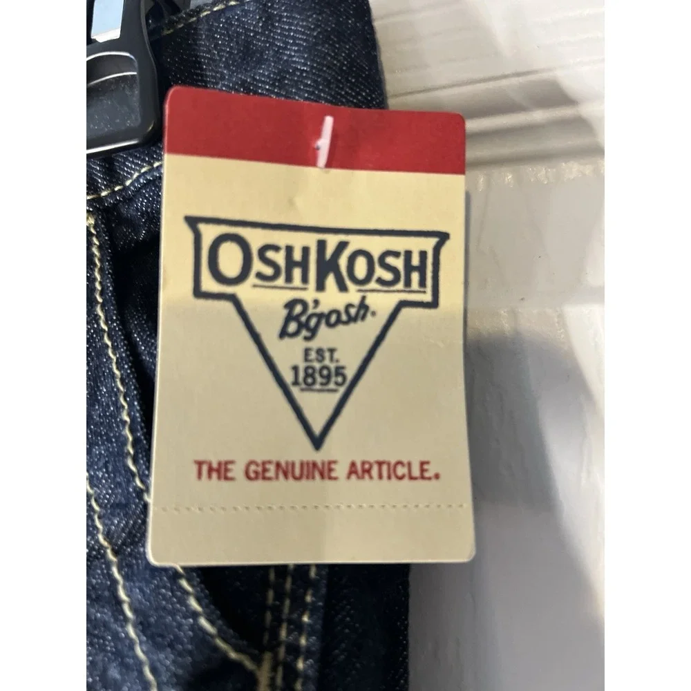 OshKosh B'gosh Carpenter Jeans Kids 5T Dark Blue NEW E-Z Adjust Waist Utility